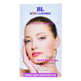 Body Luxuries Facial Wax Strips Classic 16's